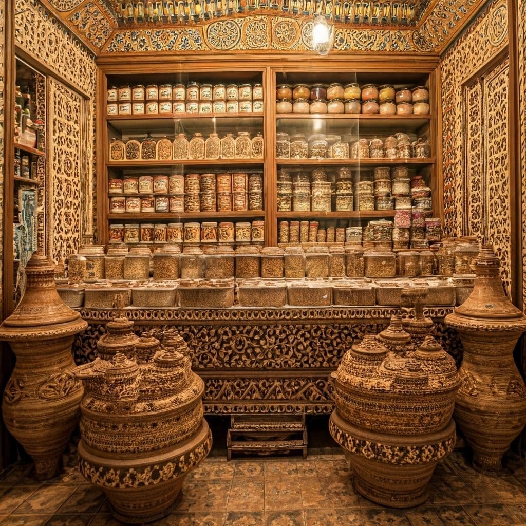 North African food store shelves
